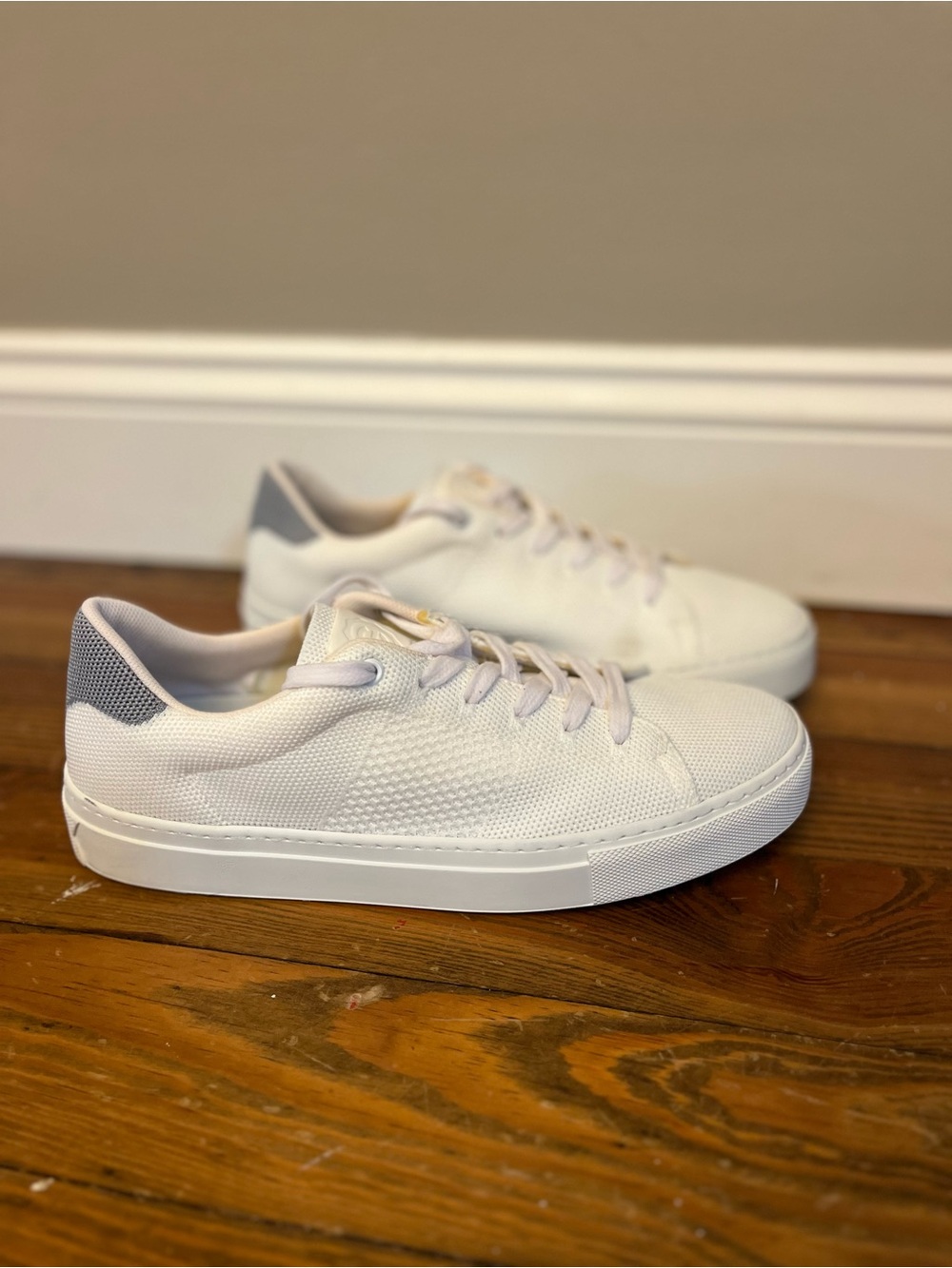 Greats White Sneakers with Gray Heel Detail, women’s size 10